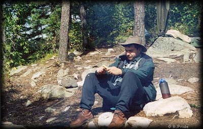 Doug relaxes at camp