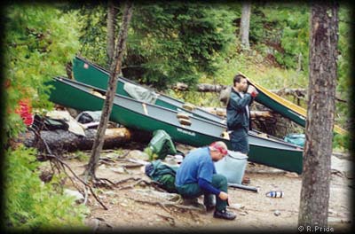 canoes on shore