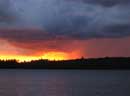 Storm at sunset