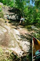 Yum Yum portage cliff.