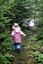 On the portage trail between Poplar and Swamp Lakes, 6/18/07  She's four years old. 