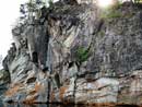 Pictograph cliff on McKenzie Lake