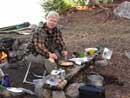 Hash browns for breakfast, Kawasachong Lake, September 9, 2011