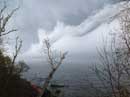 "Cloud show" as storm blows in over Lake Superior, Cliff Dweller Inn on the Lake, Tofte, May 31, 2013.