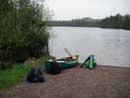 Beginning of 2013 canoe trip, Brule Lake entry point, June 1st, 2013.