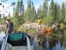On top of beaver dam on Ada Creek  9/10/12