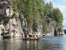 The picto cliffs on Quetico Lake