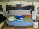 Quetico Park yurt - one of the the bunk beds.