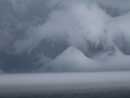 "Cloud show" as storm blows in over Lake Superior, Cliff Dweller Inn on the Lake, Tofte, May 31, 2013.
