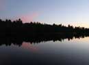 Sunset and sliver moon on Fenske Lake,  June 12, 2013