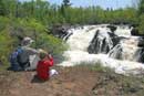 Spartan1 and grandson (photographing) at Kawishiwi Falls, June 13, 2013
