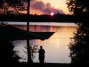 Smoke from the Pagami Creek wildfire and the sunset on Kawishiwi Lake, September 9, 2011.