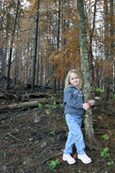 Anna, age 4, near Seagull Lake, in August of 2007, three months after the Ham Lake fire.