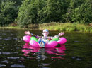 Floating on Poplar Lake, August 2017.