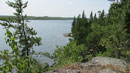 View from campsite on Seagull Lake, BWCA, August 25, 2017.