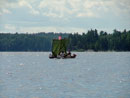 Under full sail!