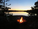 Fire overlook Quetico Lk