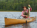 Jimbo with lake trout on Cirrus Lake