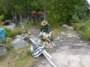 Camp chores at Sue Falls