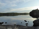 Looking west down Cirrus Lake from Sue Falls campsite