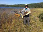Found on no name lake north of Musclow outside WCPP.  Antler was placed back exactly where it was found.