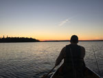 Picture of my brother John on Musclow Lake, WCPP last year.  Smoke on horizon is from fires in Manitoba near where Marten Kehoe was.