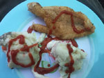 My remote entry into the Bocuse d?Or French cooking competion.  That?s Scirachi sauce, not ketchup!
