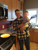 Might as well start training my future portage monkey how to cook for me as well.