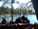 Tanner Lake view from lean-to shelter
