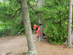 Unknown traveler admiring flora & fauna at our campsite