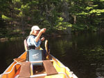 Happy wife, happy life!  Emerald Lake, WI.   Actually portaged the canoe in here from Firefly Lake.  Pretty in there but  sure the heck ain't Canada!!