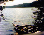 At the end of the last portage, Poplar Lake.  22-day canoe trip June 15-July 5th in BWCA.