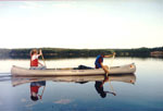 Our two teenagers in 1988, probably Pipestone Bay