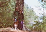 Our portrait at campsite on Basswood, campsite near Prairie Portage.  Last day of the 1977 Quetico trip.