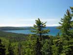 Overlook of Lake Superior from the Middle Falls Trail (solo hike), Grand Portage State Park, June 2022