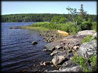Canoe on shore